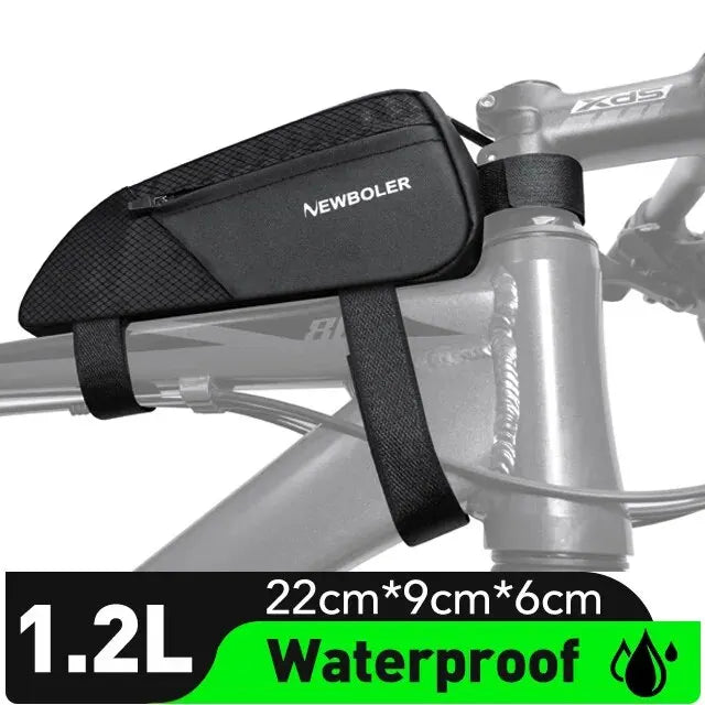 🚴♂️ Sac de Cadre Vélo Étanche — Réfléchissant + Grande Capacité — Fixation Rapide sur Tube Supérieur — Ultra-Léger — Idéal VTT, Gravel, Route