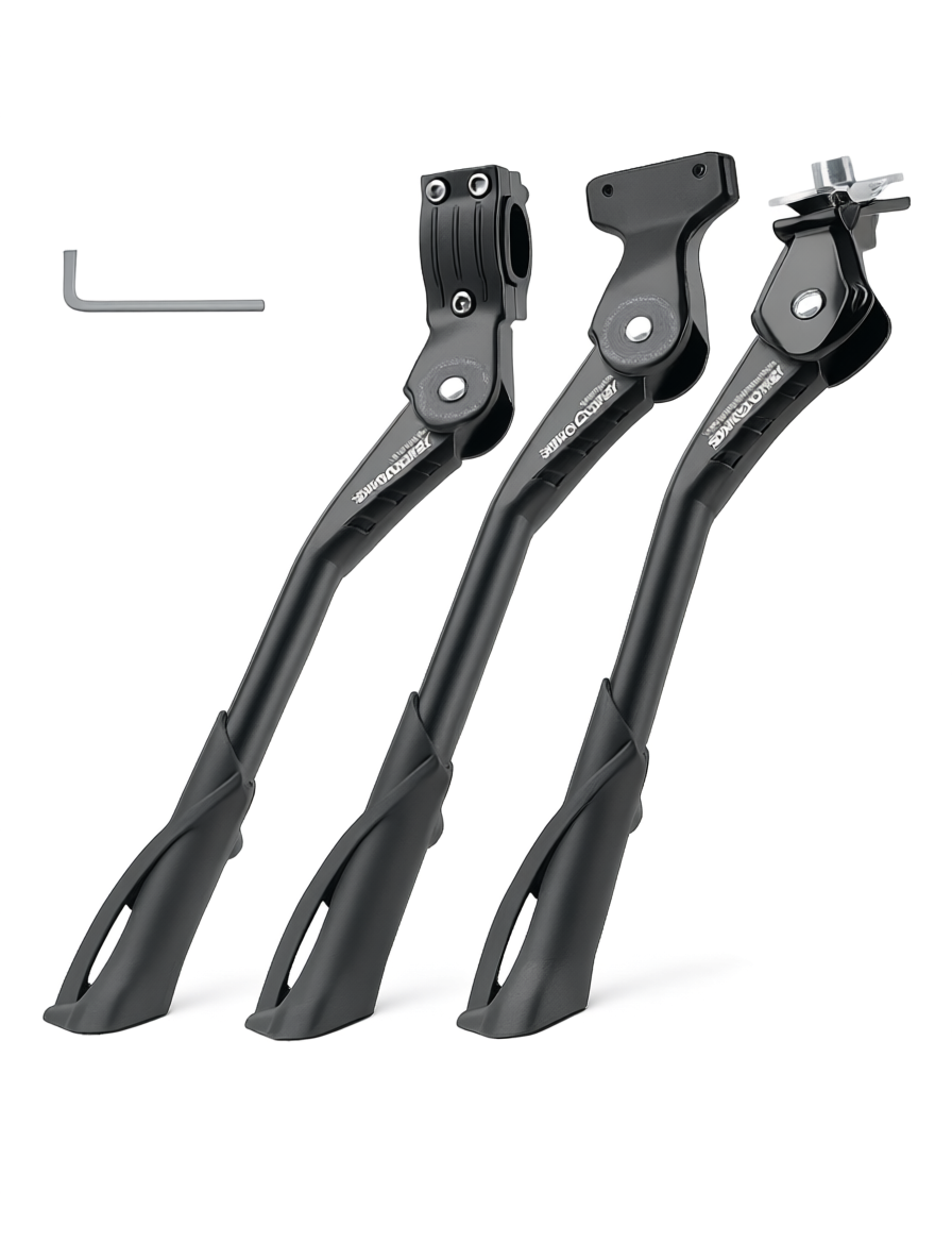 Béquille Vélo JSHOUBIKE — Réglable 24-29” — Alliage Aluminium Léger & Solide — Compatible VTT, VAE, Pliant, Neige — Installation Facile