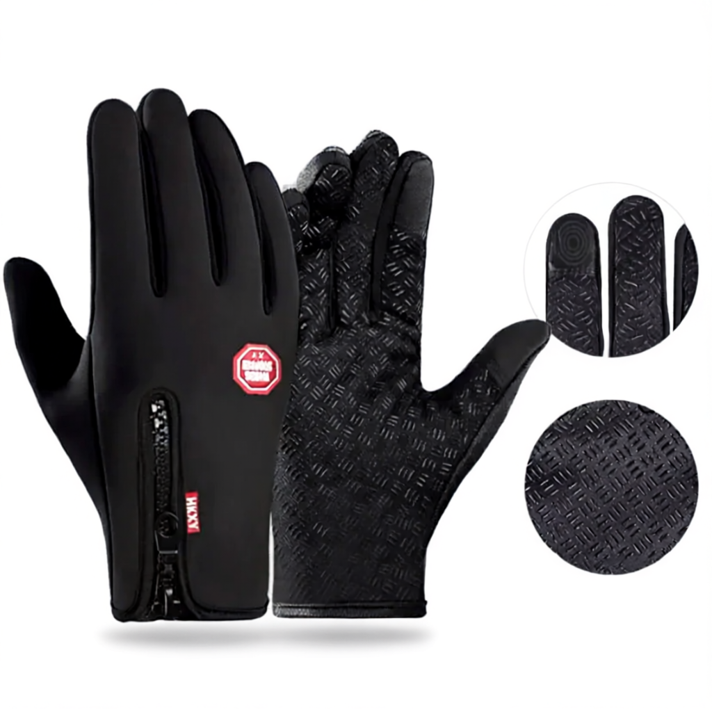 GANTS D’HIVER TACTILES UNISEXE — ÉCRAN TACTILE • IMPERMÉABLES • COUPE-VENT • CHAUDS — IDÉAUX VÉLO • MOTO • SKI • RUNNING • CONDUITE