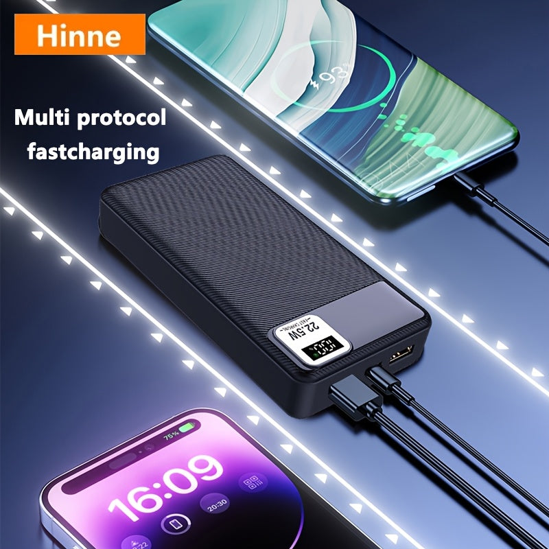 BATTERIE 10 000 / 20 000 mAh — CHARGE RAPIDE 22W • AFFICHAGE LED • 3 PORTS (USB / TYPE-C / MICRO) — IDÉALE VOYAGE • URGENCE • OUTDOOR
