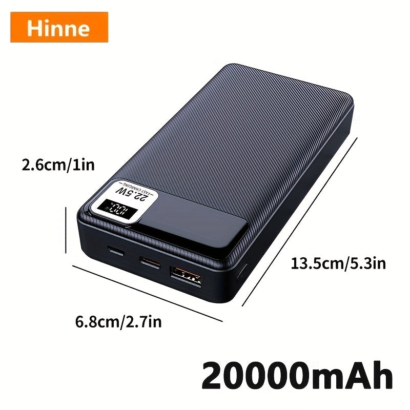 BATTERIE 10 000 / 20 000 mAh — CHARGE RAPIDE 22W • AFFICHAGE LED • 3 PORTS (USB / TYPE-C / MICRO) — IDÉALE VOYAGE • URGENCE • OUTDOOR