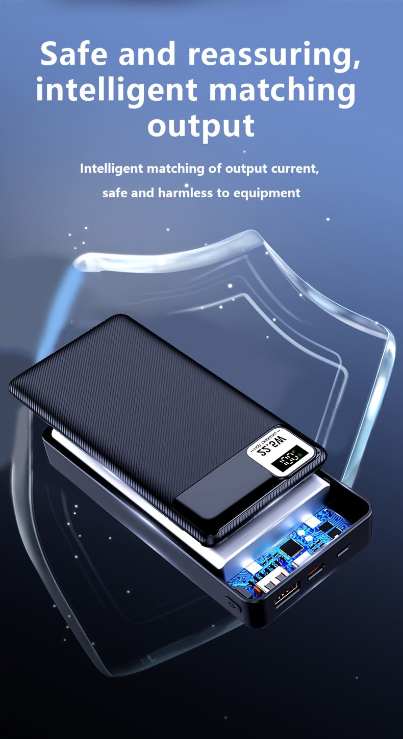 BATTERIE 10 000 / 20 000 mAh — CHARGE RAPIDE 22W • AFFICHAGE LED • 3 PORTS (USB / TYPE-C / MICRO) — IDÉALE VOYAGE • URGENCE • OUTDOOR