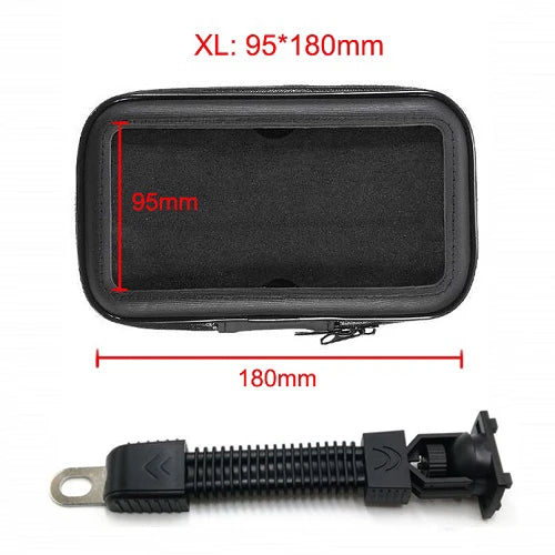 SUPPORT TÉLÉPHONE MOTO/VÉLO UNTOOM C-035-C — AVEC MIROIR RÉTROVISEUR INTÉGRÉ • ÉTANCHE IPX5 • COMPATIBLE 5.5” à 6.3” — IDÉAL VÉLO • VAE