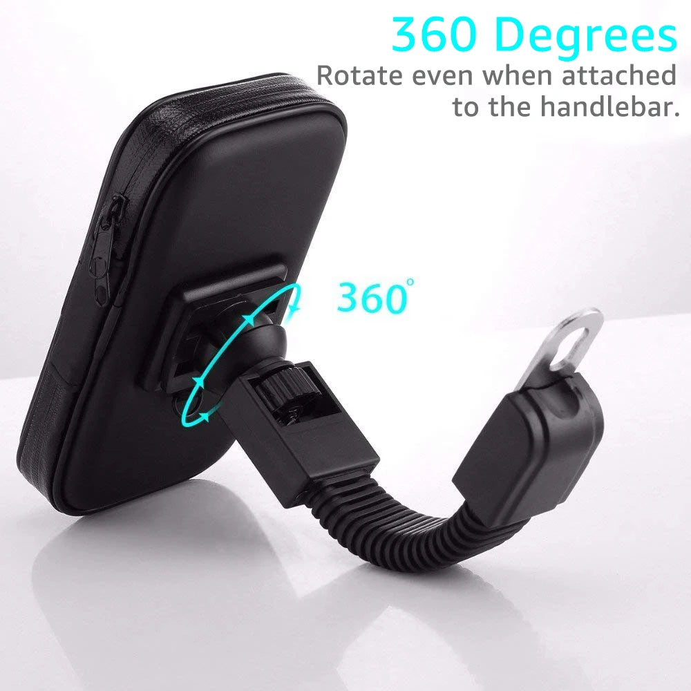SUPPORT TÉLÉPHONE MOTO/VÉLO UNTOOM C-035-C — AVEC MIROIR RÉTROVISEUR INTÉGRÉ • ÉTANCHE IPX5 • COMPATIBLE 5.5” à 6.3” — IDÉAL VÉLO • VAE