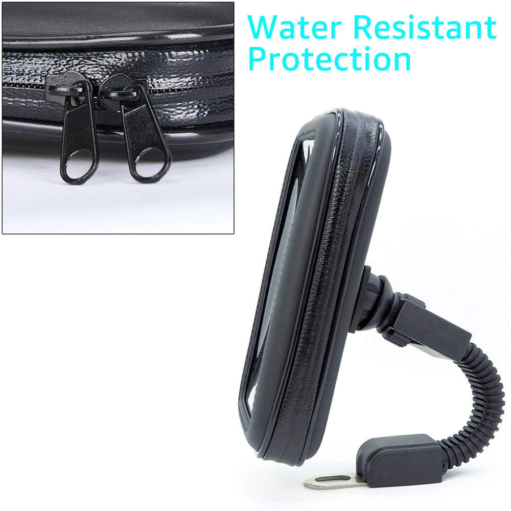 SUPPORT TÉLÉPHONE MOTO/VÉLO UNTOOM C-035-C — AVEC MIROIR RÉTROVISEUR INTÉGRÉ • ÉTANCHE IPX5 • COMPATIBLE 5.5” à 6.3” — IDÉAL VÉLO • VAE