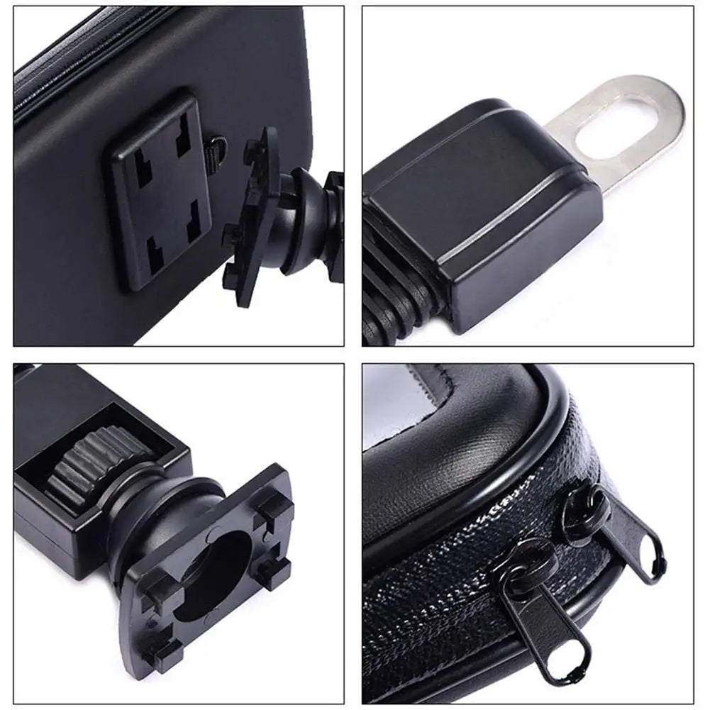 SUPPORT TÉLÉPHONE MOTO/VÉLO UNTOOM C-035-C — AVEC MIROIR RÉTROVISEUR INTÉGRÉ • ÉTANCHE IPX5 • COMPATIBLE 5.5” à 6.3” — IDÉAL VÉLO • VAE