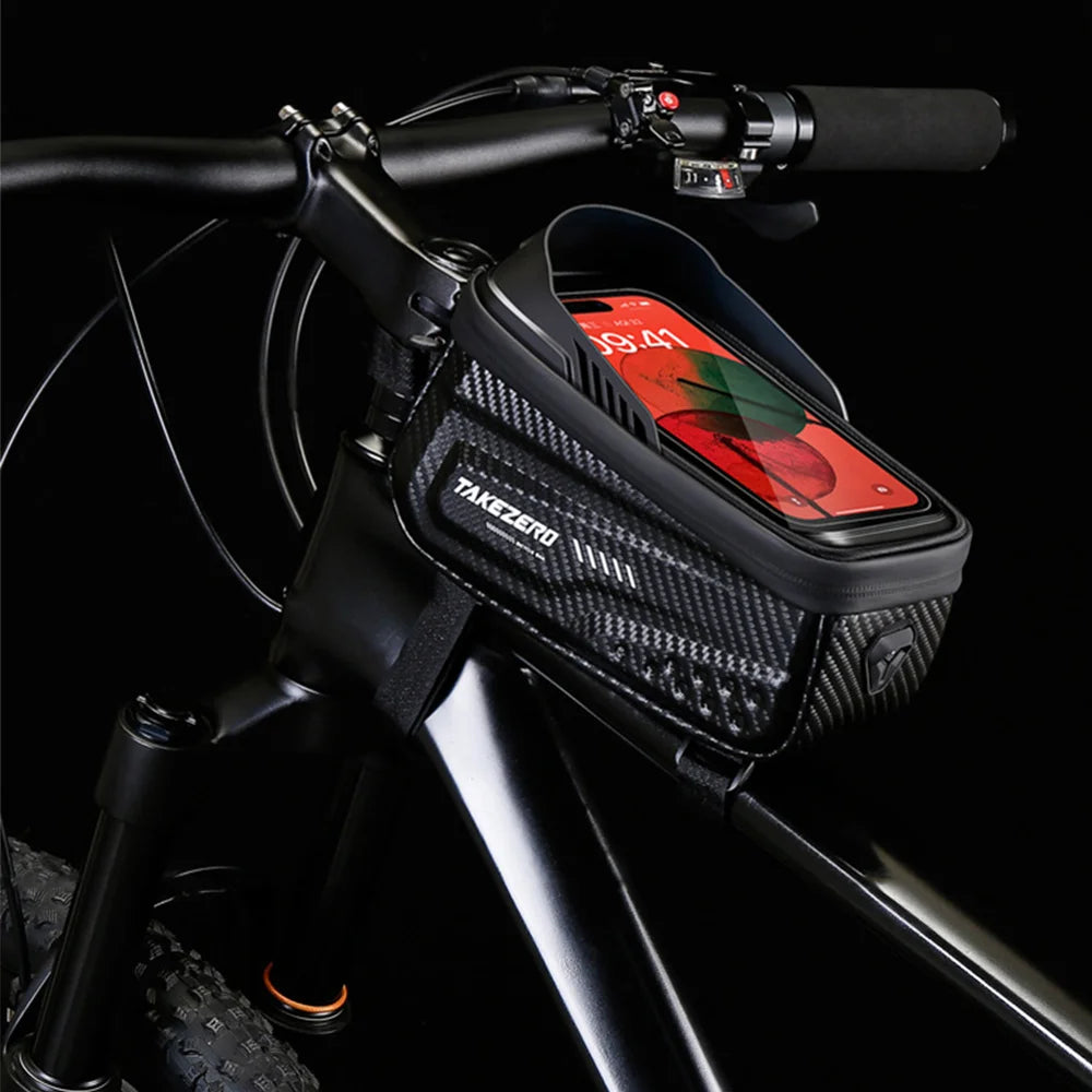 🚴‍♂️ Sac de Cadre Vélo NEWBOLER — Étanche + Écran Tactile — Compatible Téléphone 6,5” — Fixation Stable — Idéal VTT, Route, Gravel — Accès Instantané