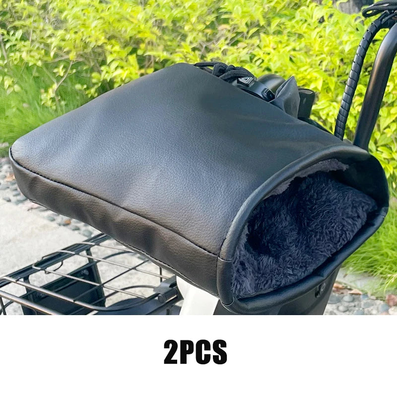 MANCHONS DE GUIDON HIVER CORNING — IMPERMÉABLES • DOUBLURE POLAIRE ÉPAISSE • BANDES RÉFLÉCHISSANTES — IDÉAUX MOTO • SCOOTER • VÉLO ÉLECTRIQUE
