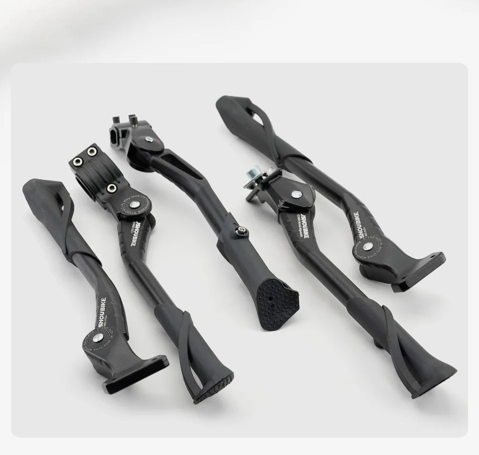 Béquille Vélo JSHOUBIKE — Réglable 24-29” — Alliage Aluminium Léger & Solide — Compatible VTT, VAE, Pliant, Neige — Installation Facile