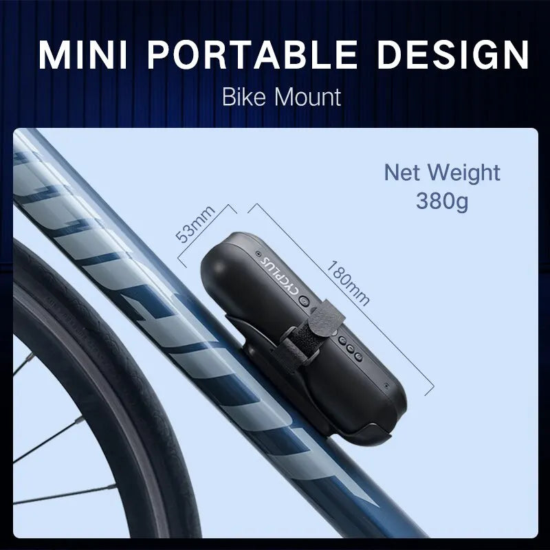 COMPRESSEUR D’AIR INTELLIGENT CYCPLUS A2 — 150 PSI • ÉCRAN DIGITAL • BATTERIE 5200mAh • RECHARGE USB-C — IDÉAL VÉLO • VOITURE • MOTO • BALLONS