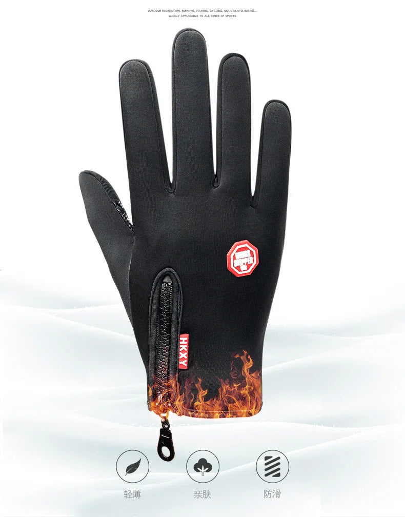 GANTS D’HIVER TACTILES UNISEXE — ÉCRAN TACTILE • IMPERMÉABLES • COUPE-VENT • CHAUDS — IDÉAUX VÉLO • MOTO • SKI • RUNNING • CONDUITE