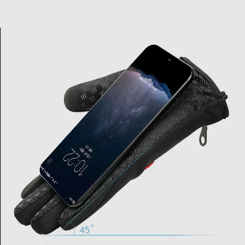 GANTS D’HIVER TACTILES UNISEXE — ÉCRAN TACTILE • IMPERMÉABLES • COUPE-VENT • CHAUDS — IDÉAUX VÉLO • MOTO • SKI • RUNNING • CONDUITE