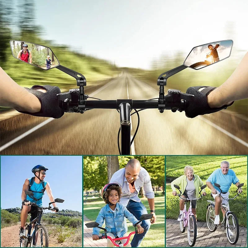 RÉTROVISEUR VÉLO & SCOOTER ÉLECTRIQUE — VERRE HD 4,5” • ROTATION 360° • FIXATION UNIVERSELLE 22-25mm — SÉCURITÉ ACTIVE SANS TOURNER LA TÊTE