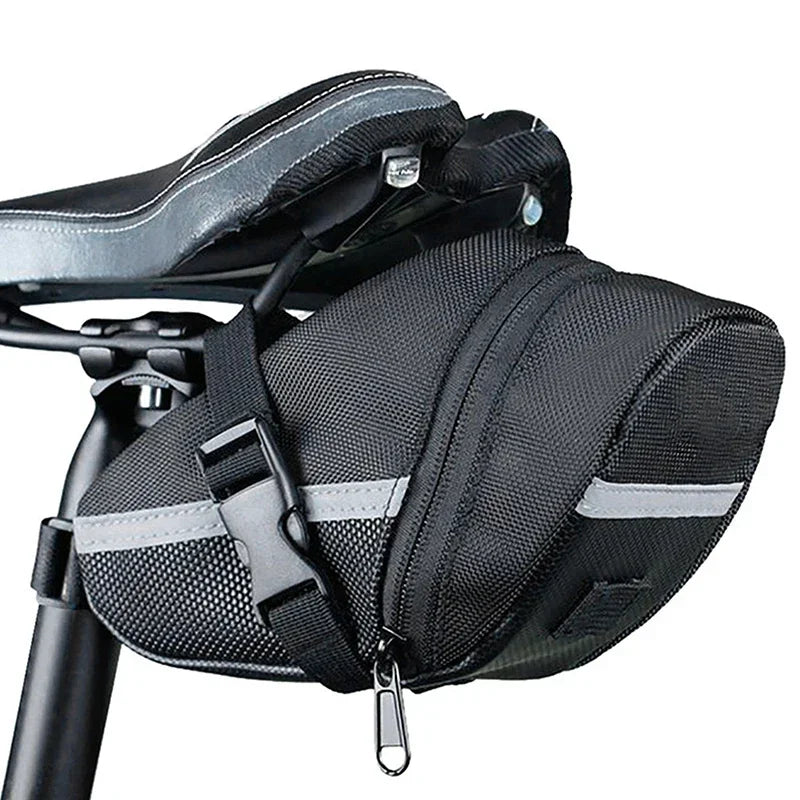 Sac de Selle Vélo Étanche en Nylon — Compartiment Outils VTT — Fixation Rapide — Léger & Résistant — Accessoire Essentiel Cycliste