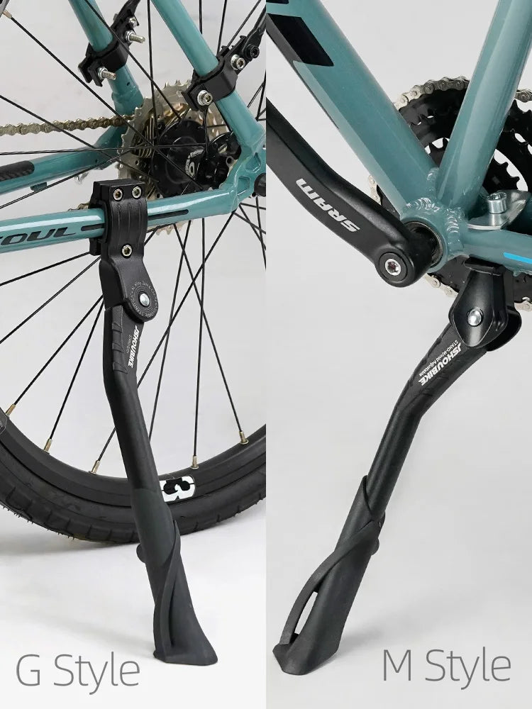 Béquille Vélo JSHOUBIKE — Réglable 24-29” — Alliage Aluminium Léger & Solide — Compatible VTT, VAE, Pliant, Neige — Installation Facile