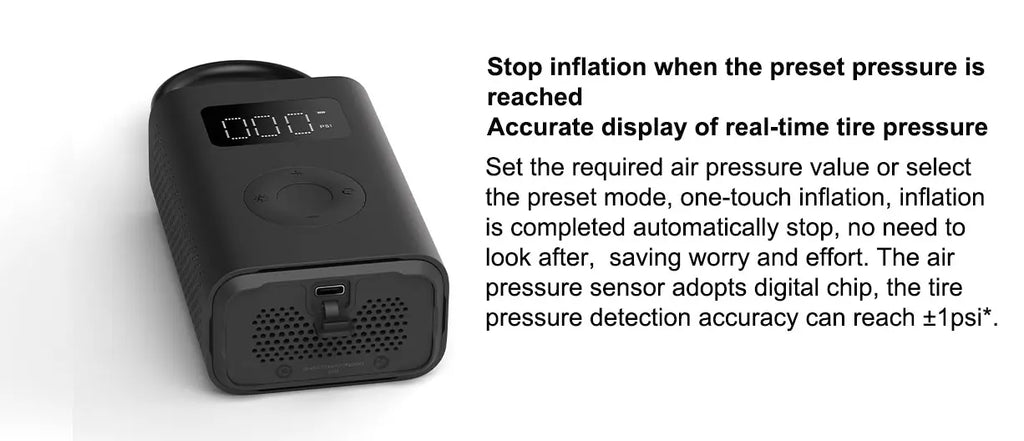 POMPE À AIR ÉLECTRIQUE PORTABLE XIAOMI MIJIA 2 / 2D — COMPRESSEUR INTELLIGENT AVEC CAPTEUR NUMÉRIQUE — PNEUS VÉLO • VOITURE • MOTO • BALLONS