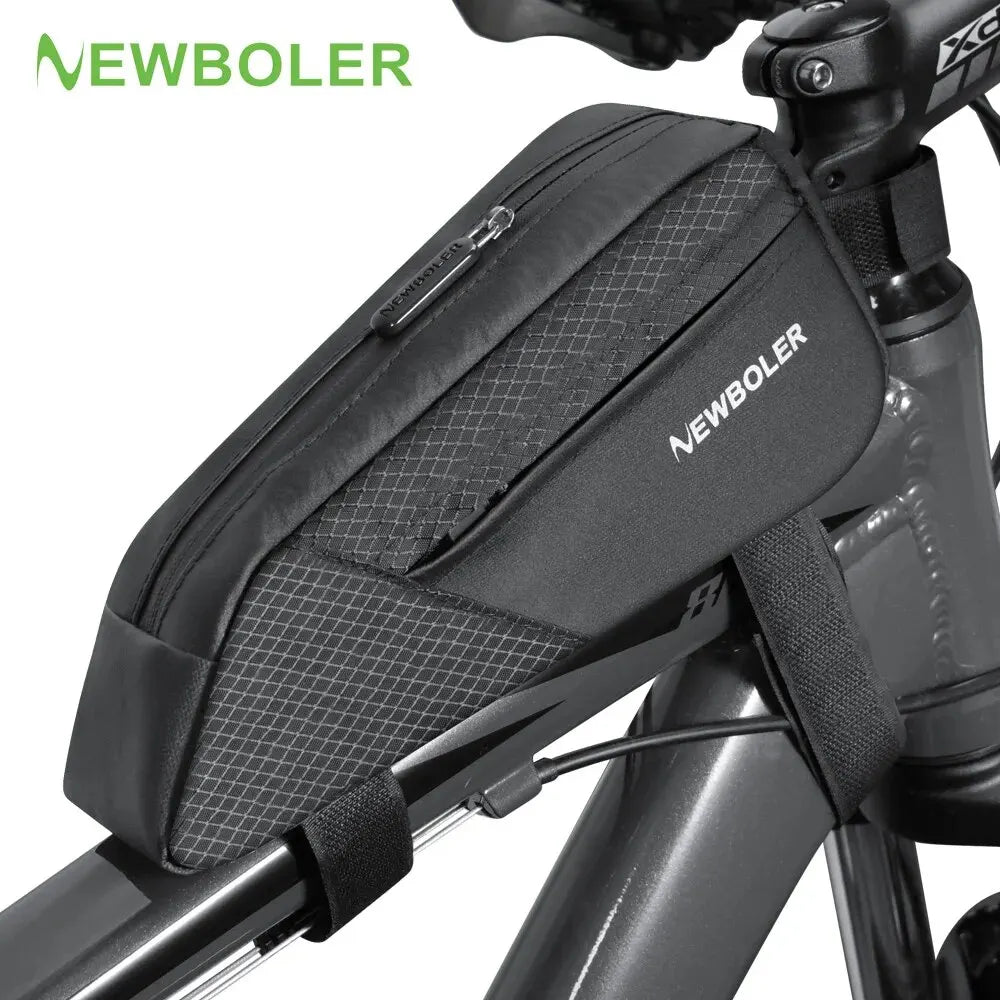 🚴‍♂️ Sac de Cadre Vélo Étanche — Réfléchissant + Grande Capacité — Fixation Rapide sur Tube Supérieur — Ultra-Léger — Idéal VTT, Gravel, Route