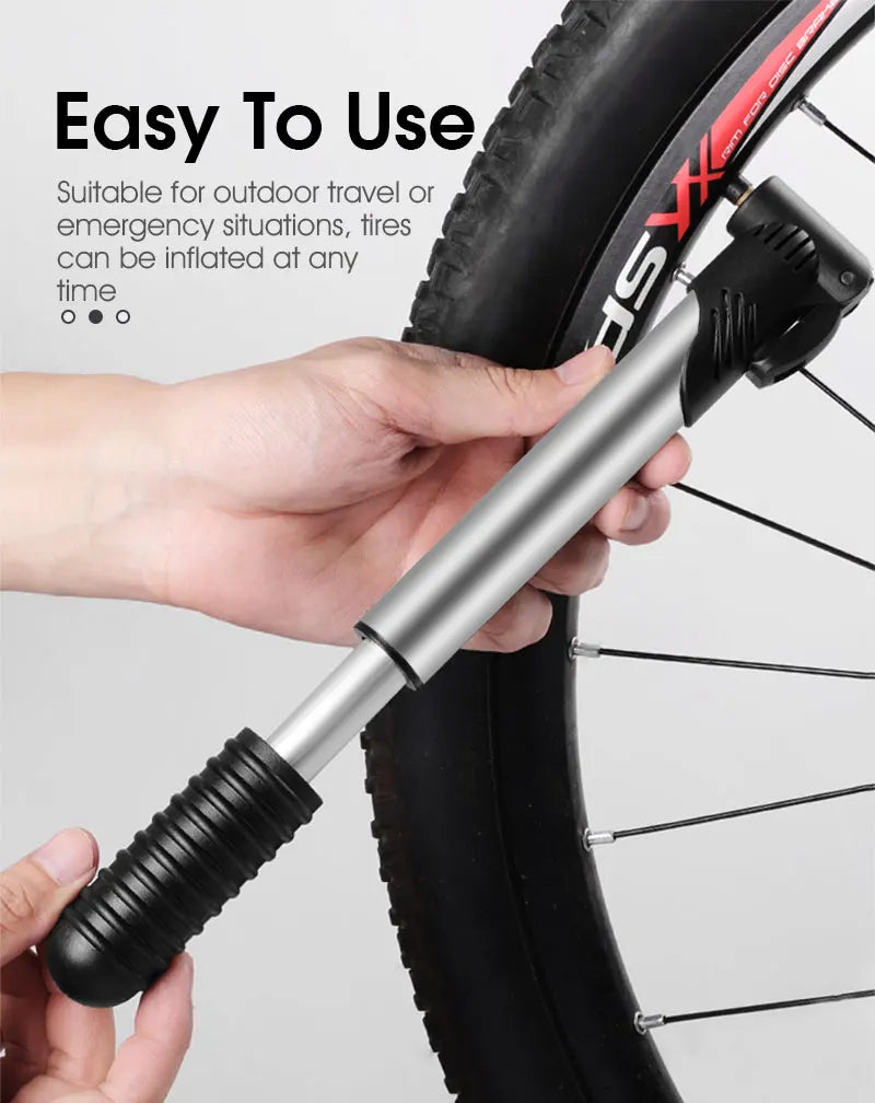 MINI POMPE VÉLO PORTABLE WEST BIKING — ULTRA-LÉGÈRE 117g • COMPATIBLE PRESTA & SCHRADER • 70 PSI — IDÉALE POUR VTT • ROUTE • URBAIN