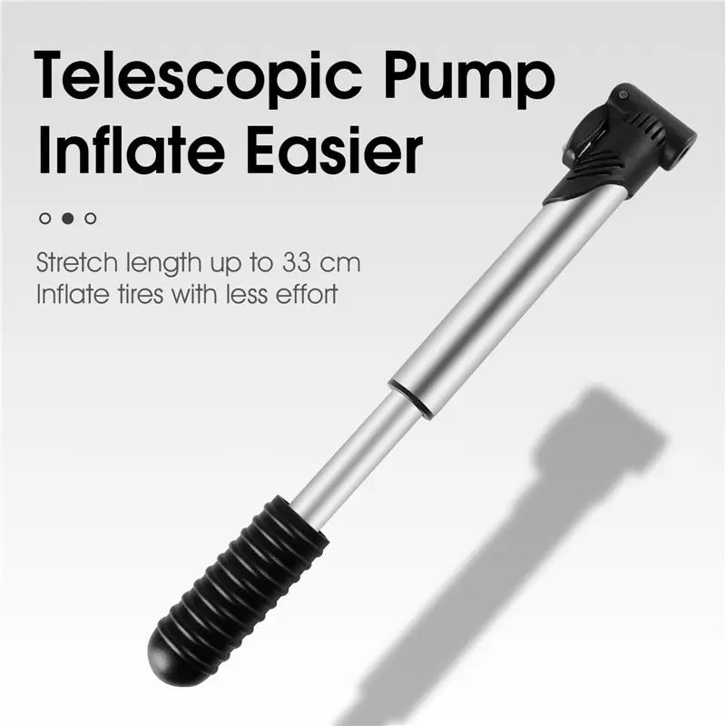 MINI POMPE VÉLO PORTABLE WEST BIKING — ULTRA-LÉGÈRE 117g • COMPATIBLE PRESTA & SCHRADER • 70 PSI — IDÉALE POUR VTT • ROUTE • URBAIN