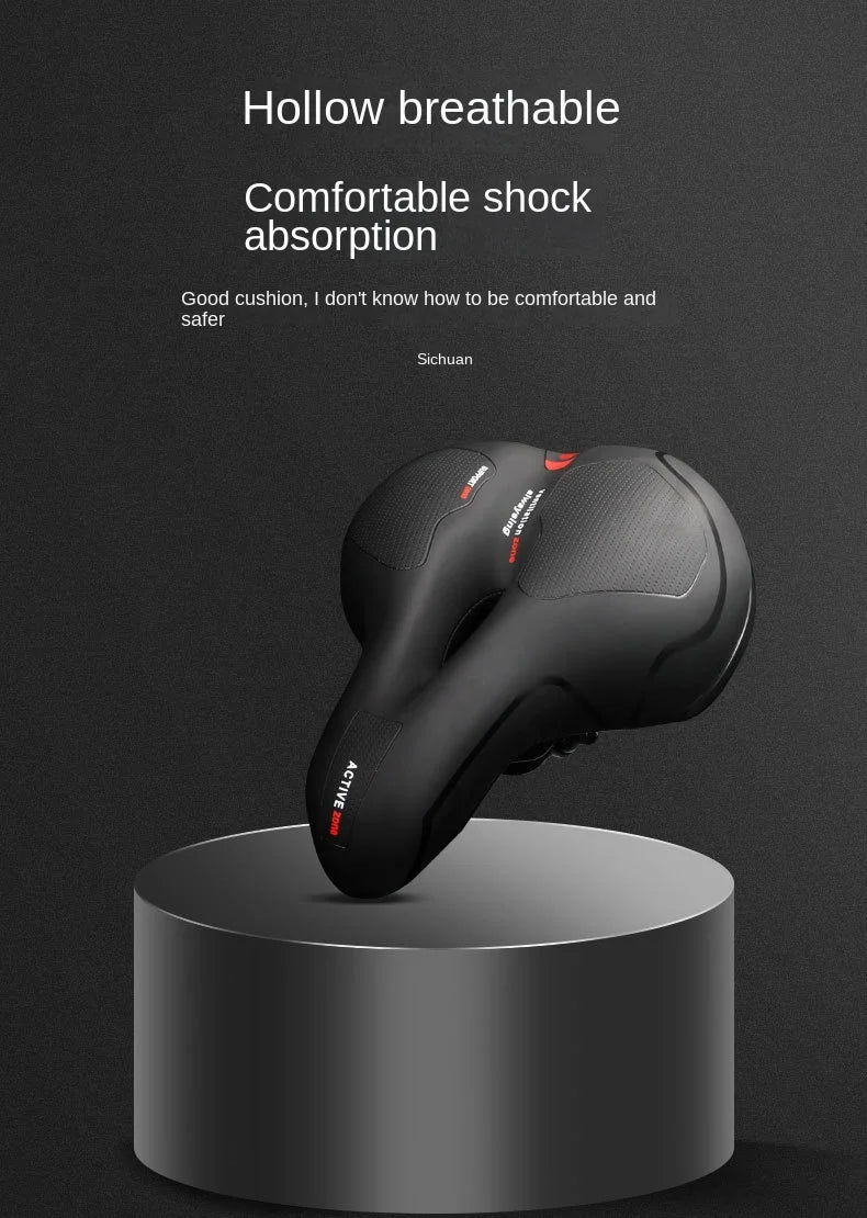 SELLE VÉLO “HOLLOW BREATHABLE” — CONFORT MAX POUR HOMMES & FEMMES — ABSORPTION DES CHOCS — IDÉALE POUR “BIG BUTT” — VTT • ROUTE • VILLE