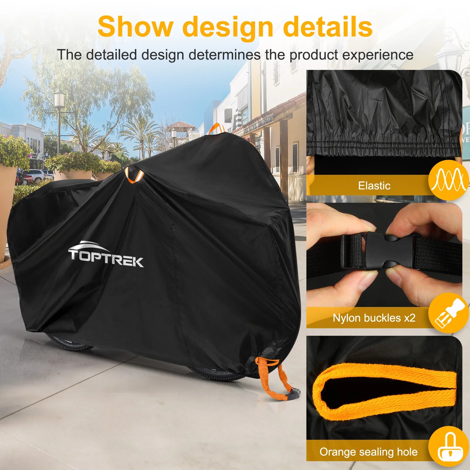 🚴‍♂️ Housse Vélo Toptrek 210D — Imperméable, Anti-Neige & Anti-Poussière — Protection 4 Saisons — Compatible VTT, Route, VAE, Pliant — Nouvelle Génération