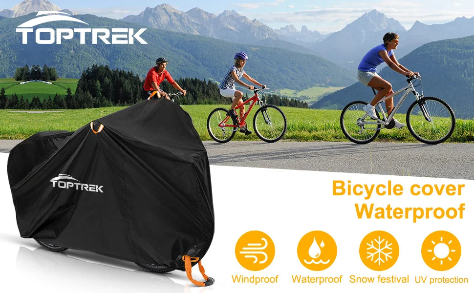 🚴‍♂️ Housse Vélo Toptrek 210D — Imperméable, Anti-Neige & Anti-Poussière — Protection 4 Saisons — Compatible VTT, Route, VAE, Pliant — Nouvelle Génération