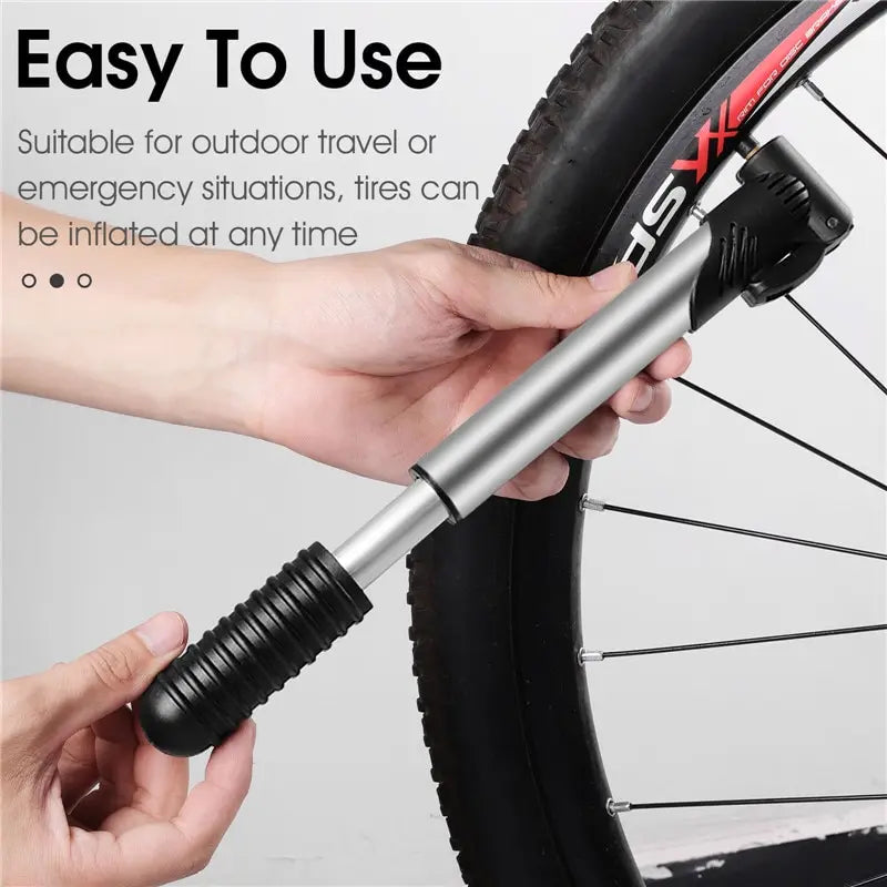 MINI POMPE VÉLO PORTABLE WEST BIKING — ULTRA-LÉGÈRE 117g • COMPATIBLE PRESTA & SCHRADER • 70 PSI — IDÉALE POUR VTT • ROUTE • URBAIN