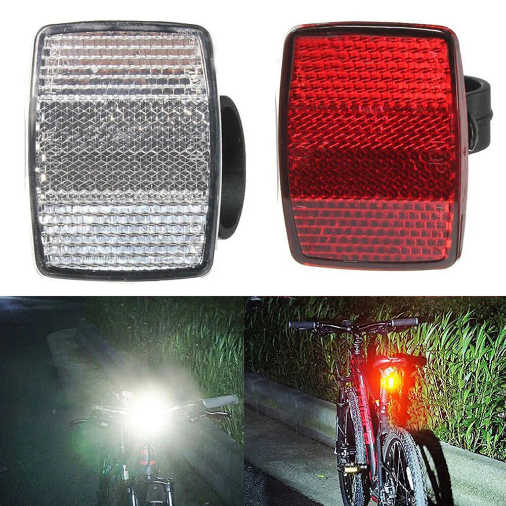 Kit Réflecteurs Vélo Avant & Arrière — Blanc + Rouge
