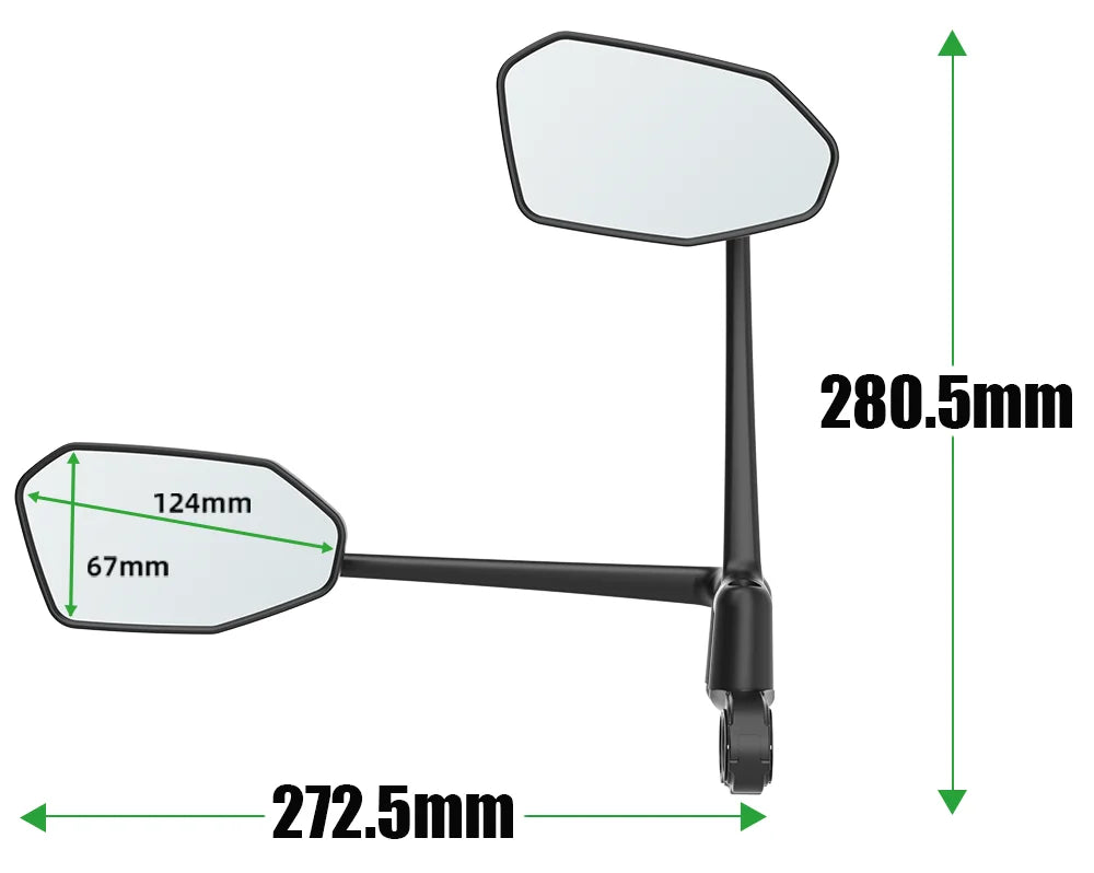 Rétroviseur Vélo EasyDo — Bras Télescopique 360° Rotatif — Compatible VTT, Route, VAE — Installation Rapide sur Guidon — Vision Arrière Sécurisée