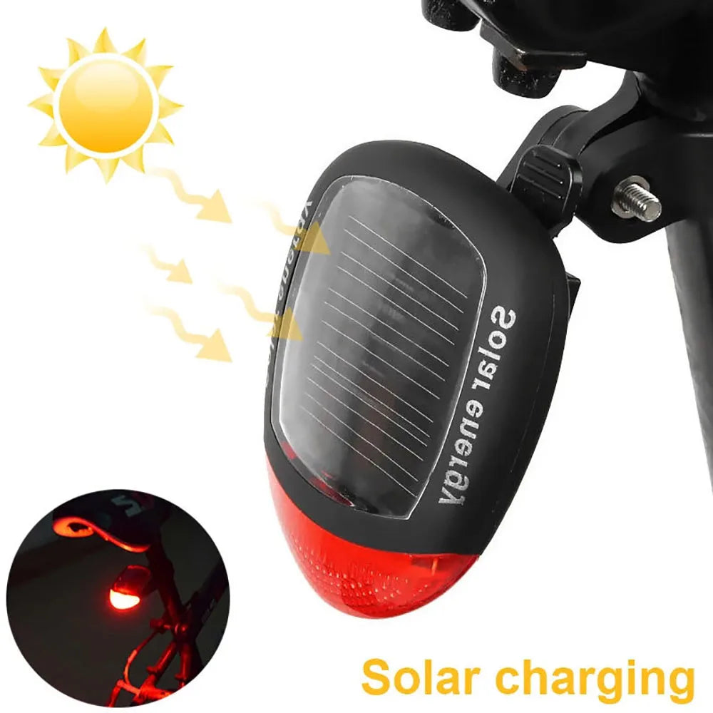 Feu Arrière Vélo Solaire — Recharge Écologique, Clignotant Sécurité Nuit — Étanche IPX5 — Idéal VTT, Route, Ville & Cyclotourisme