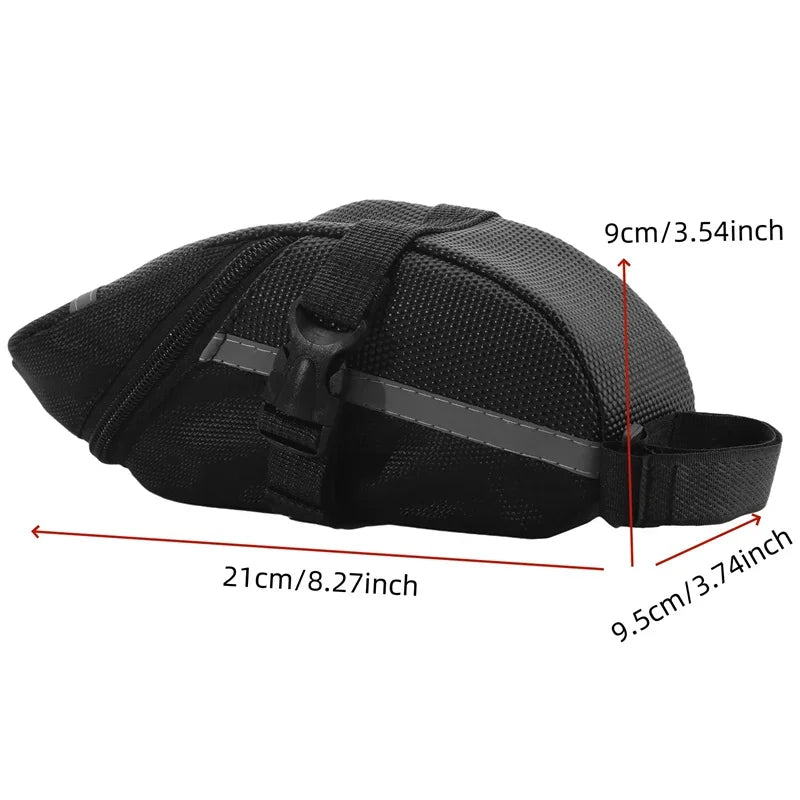 Sac de Selle Vélo Étanche en Nylon — Compartiment Outils VTT — Fixation Rapide — Léger & Résistant — Accessoire Essentiel Cycliste