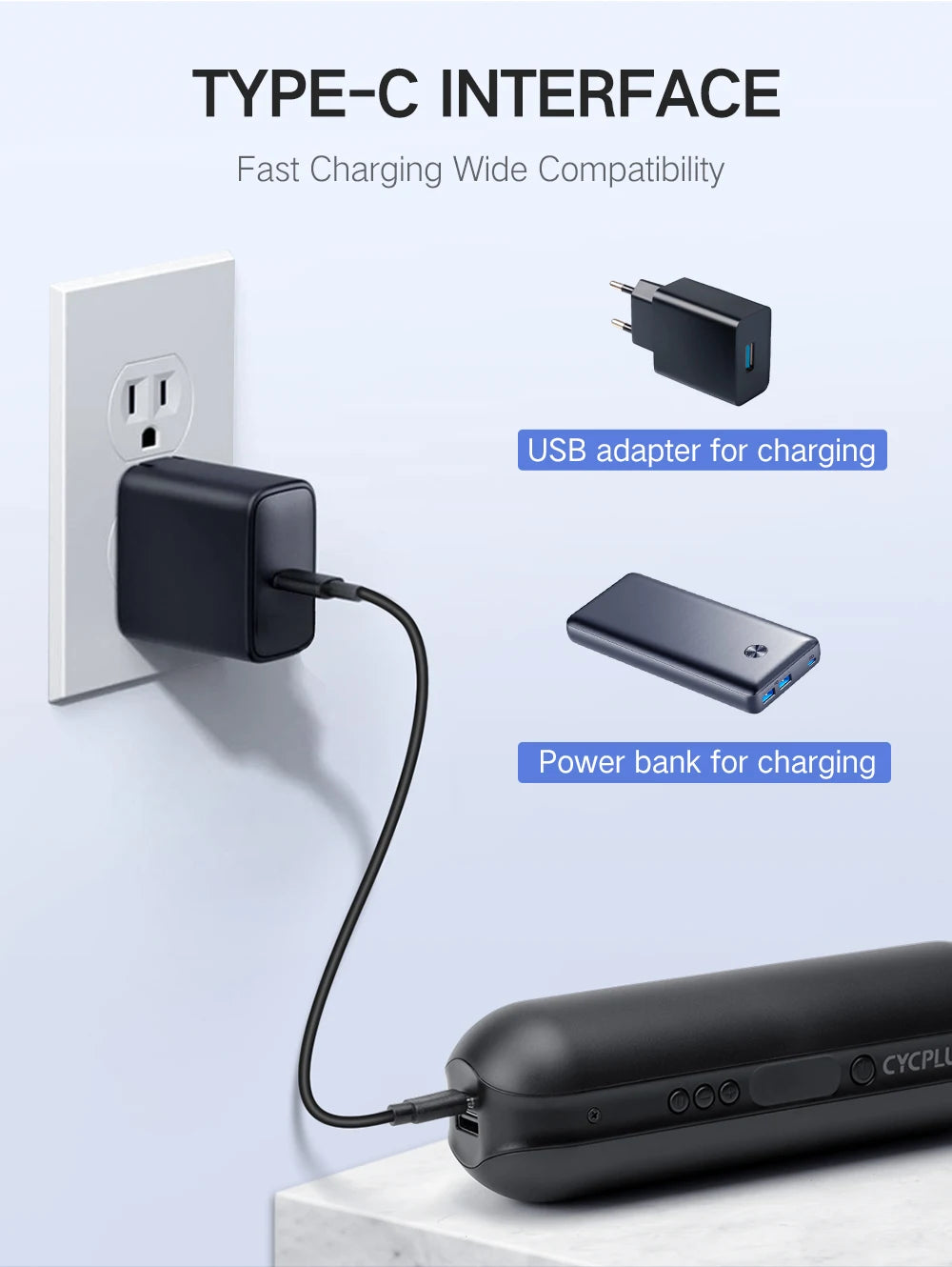 COMPRESSEUR D’AIR INTELLIGENT CYCPLUS A2 — 150 PSI • ÉCRAN DIGITAL • BATTERIE 5200mAh • RECHARGE USB-C — IDÉAL VÉLO • VOITURE • MOTO • BALLONS