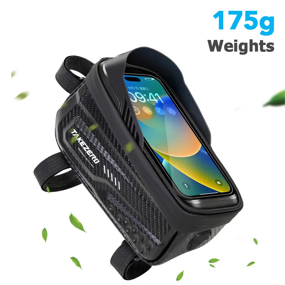 🚴‍♂️ Sac de Cadre Vélo NEWBOLER — Étanche + Écran Tactile — Compatible Téléphone 6,5” — Fixation Stable — Idéal VTT, Route, Gravel — Accès Instantané