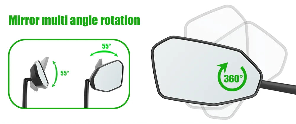 Rétroviseur Vélo EasyDo — Bras Télescopique 360° Rotatif — Compatible VTT, Route, VAE — Installation Rapide sur Guidon — Vision Arrière Sécurisée