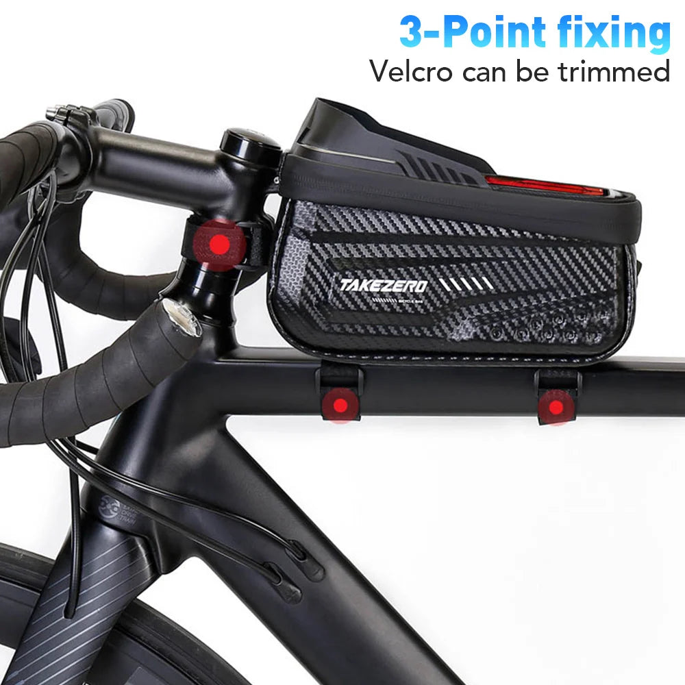 🚴‍♂️ Sac de Cadre Vélo NEWBOLER — Étanche + Écran Tactile — Compatible Téléphone 6,5” — Fixation Stable — Idéal VTT, Route, Gravel — Accès Instantané