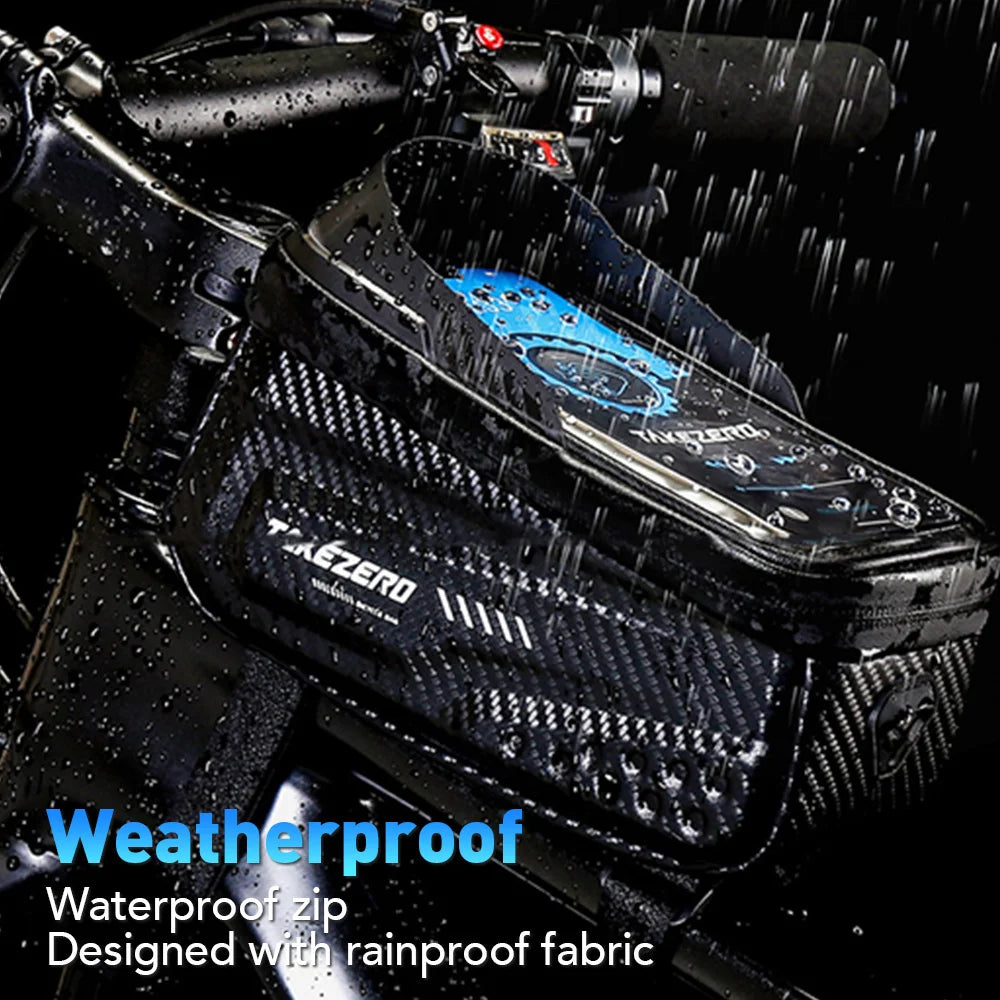 🚴‍♂️ Sac de Cadre Vélo NEWBOLER — Étanche + Écran Tactile — Compatible Téléphone 6,5” — Fixation Stable — Idéal VTT, Route, Gravel — Accès Instantané