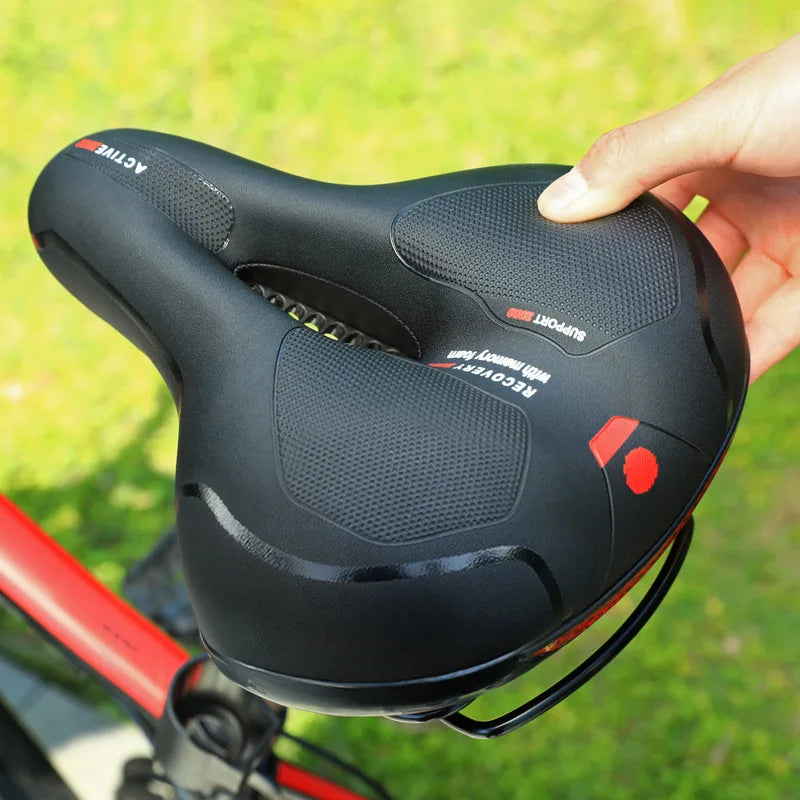 SELLE VÉLO “HOLLOW BREATHABLE” — CONFORT MAX POUR HOMMES & FEMMES — ABSORPTION DES CHOCS — IDÉALE POUR “BIG BUTT” — VTT • ROUTE • VILLE