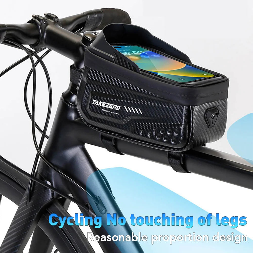 🚴‍♂️ Sac de Cadre Vélo NEWBOLER — Étanche + Écran Tactile — Compatible Téléphone 6,5” — Fixation Stable — Idéal VTT, Route, Gravel — Accès Instantané