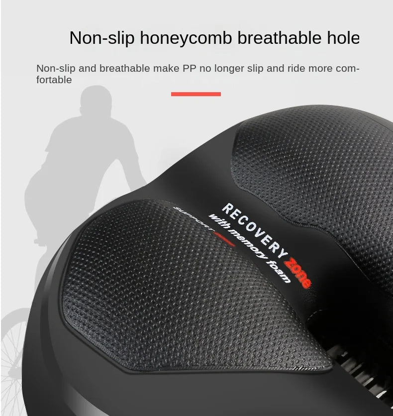 SELLE VÉLO “HOLLOW BREATHABLE” — CONFORT MAX POUR HOMMES & FEMMES — ABSORPTION DES CHOCS — IDÉALE POUR “BIG BUTT” — VTT • ROUTE • VILLE