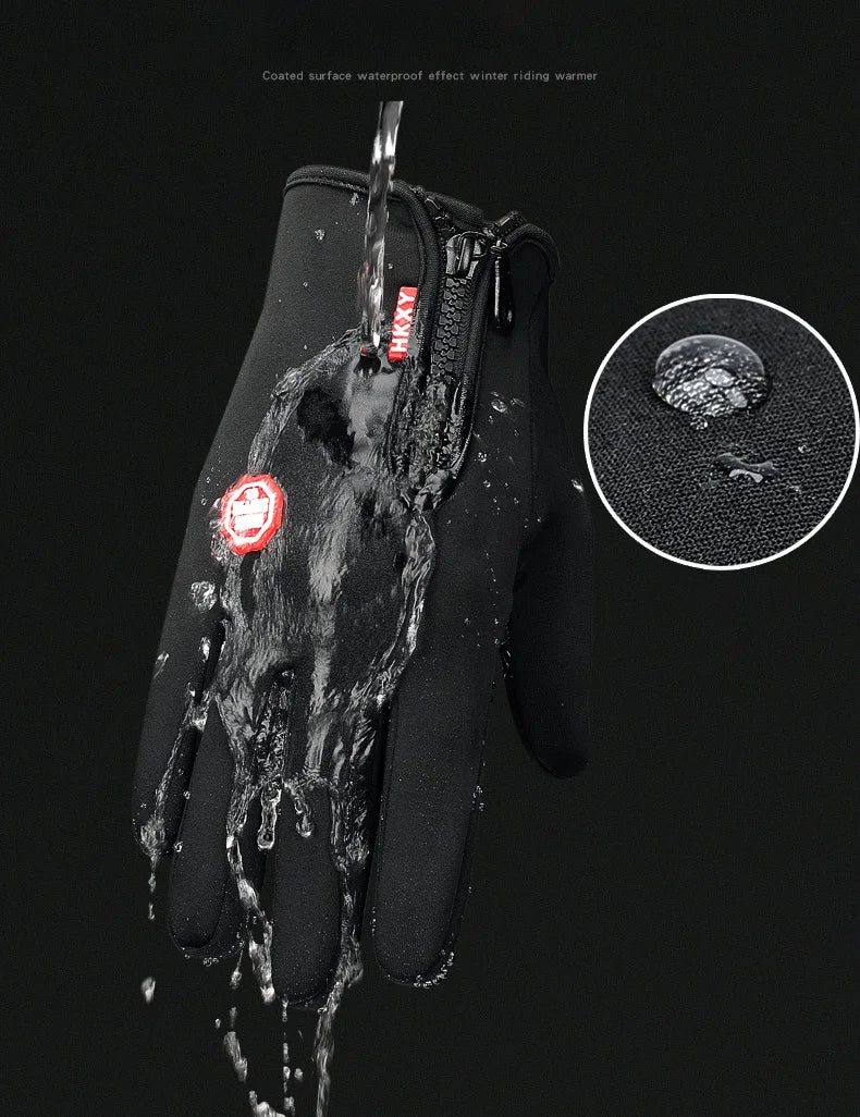GANTS D’HIVER TACTILES UNISEXE — ÉCRAN TACTILE • IMPERMÉABLES • COUPE-VENT • CHAUDS — IDÉAUX VÉLO • MOTO • SKI • RUNNING • CONDUITE