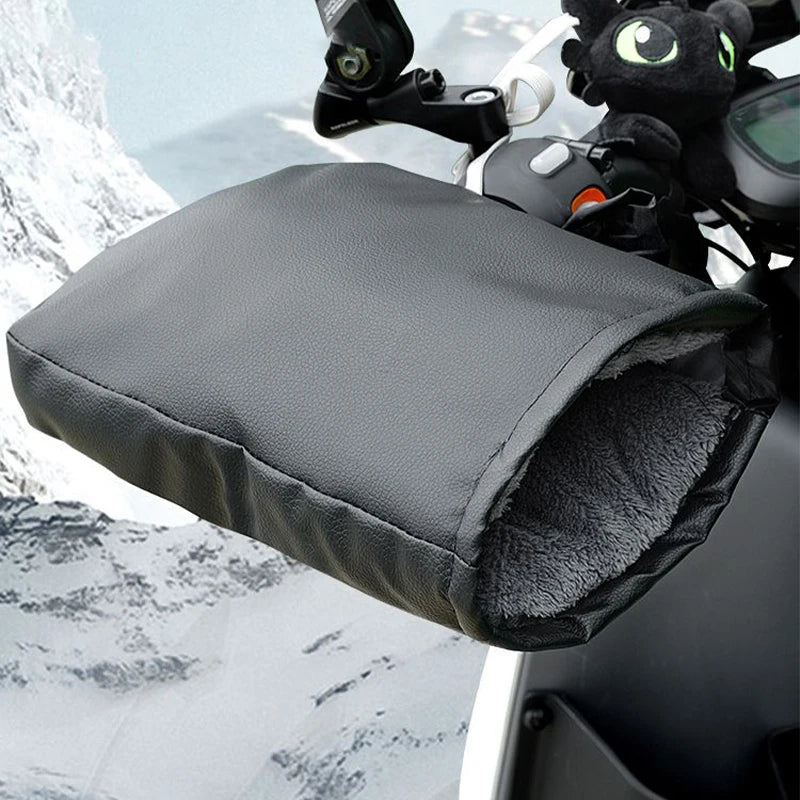MANCHONS DE GUIDON HIVER CORNING — IMPERMÉABLES • DOUBLURE POLAIRE ÉPAISSE • BANDES RÉFLÉCHISSANTES — IDÉAUX MOTO • SCOOTER • VÉLO ÉLECTRIQUE