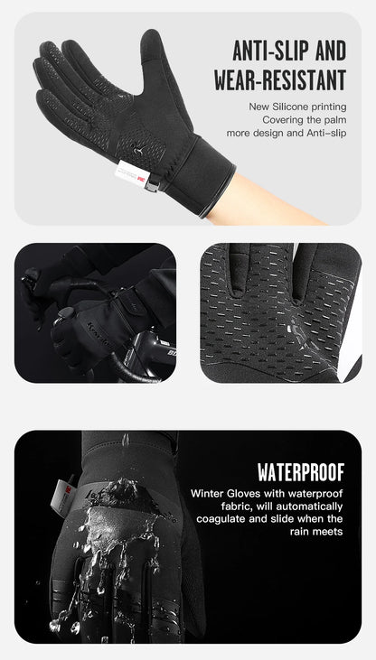 🧤 GANTS CYCLISME HIVER OUTDOOR — ÉCRAN TACTILE • WINDPROOF • WATERPROOF • 3M THINSULATE™
