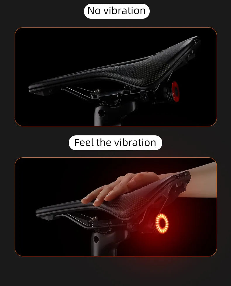 Feu Arrière Vélo WEST BIKING — Détection Intelligente du Mouvement — Recharge USB-C — IPX6 Étanche — Clignotant Sécurité pour VTT & Route