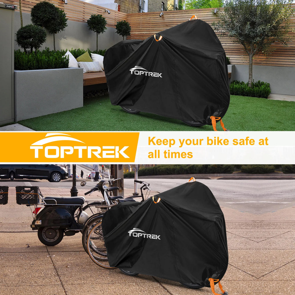 🚴‍♂️ Housse Vélo Toptrek 210D — Imperméable, Anti-Neige & Anti-Poussière — Protection 4 Saisons — Compatible VTT, Route, VAE, Pliant — Nouvelle Génération