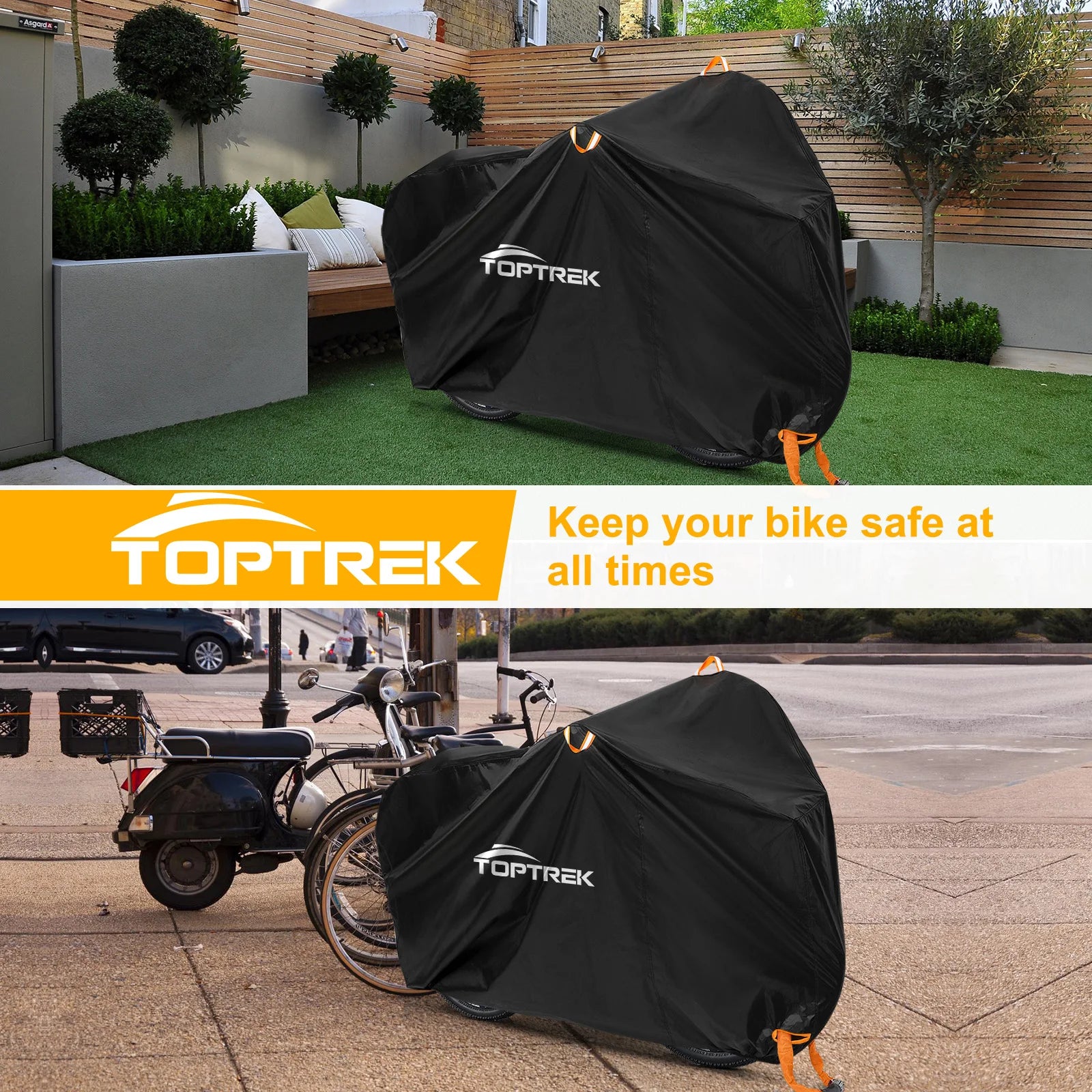 🚴‍♂️ Housse Vélo Toptrek 210D — Imperméable, Anti-Neige & Anti-Poussière — Protection 4 Saisons — Compatible VTT, Route, VAE, Pliant — Nouvelle Génération