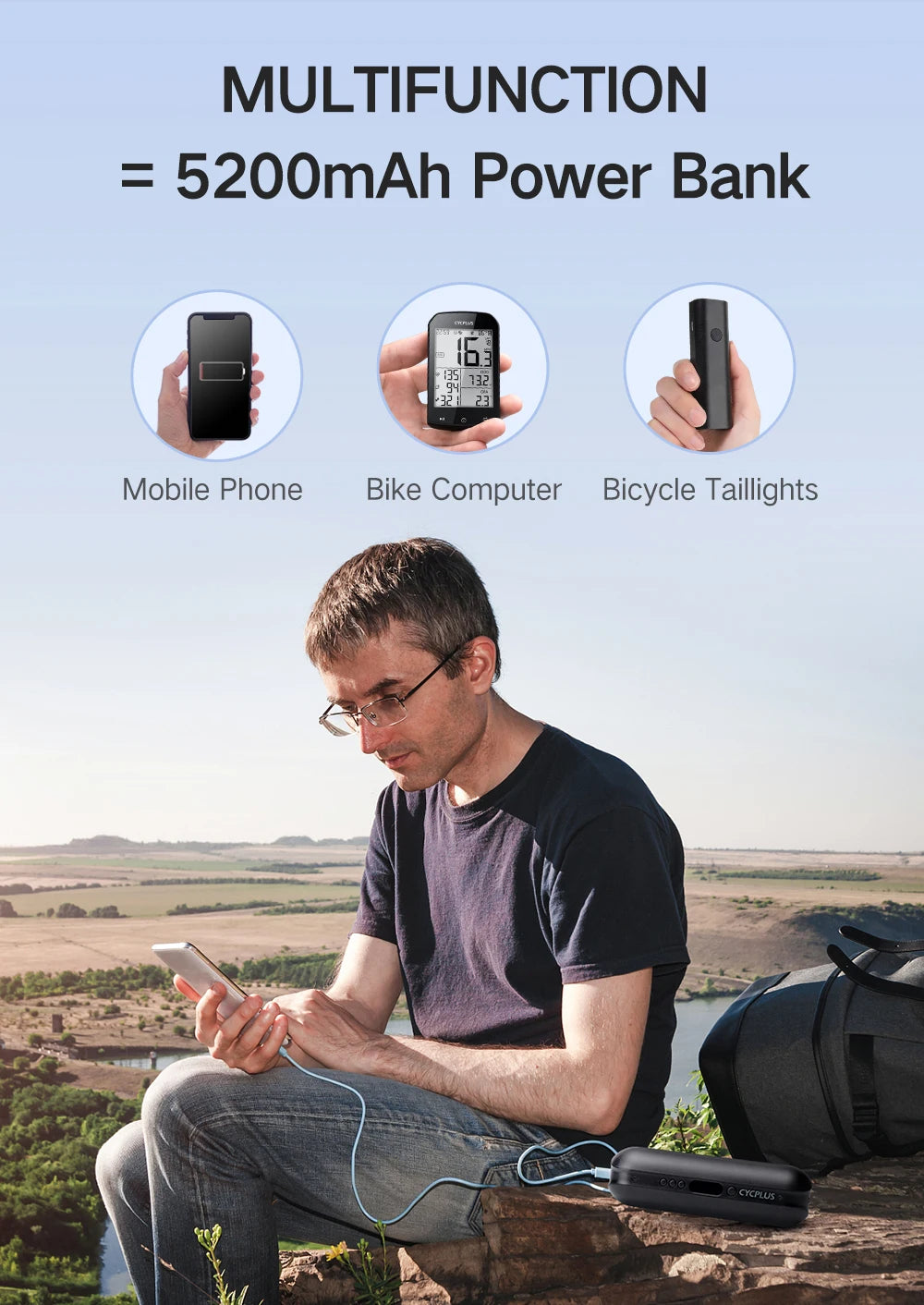 COMPRESSEUR D’AIR INTELLIGENT CYCPLUS A2 — 150 PSI • ÉCRAN DIGITAL • BATTERIE 5200mAh • RECHARGE USB-C — IDÉAL VÉLO • VOITURE • MOTO • BALLONS