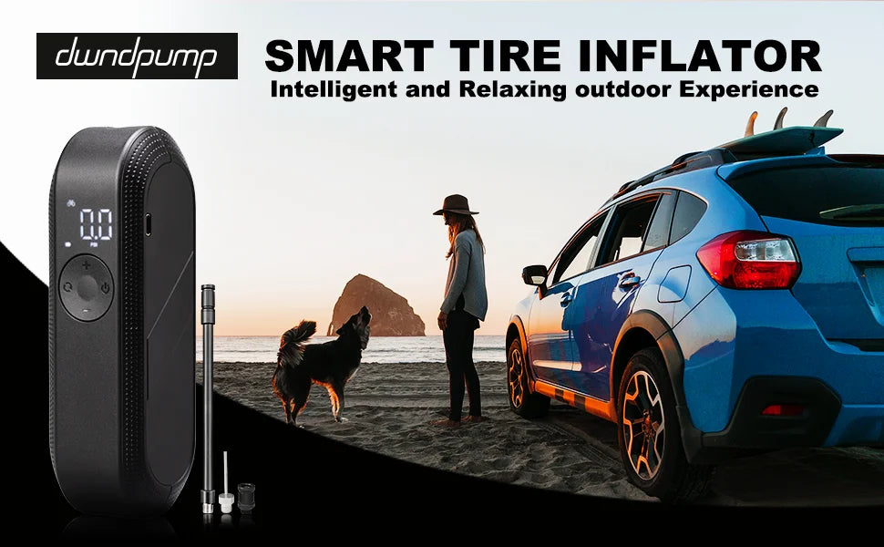 COMPRESSEUR D’AIR INTELLIGENT CYCPLUS A2 — 150 PSI • ÉCRAN DIGITAL • BATTERIE 5200mAh • RECHARGE USB-C — IDÉAL VÉLO • VOITURE • MOTO • BALLONS