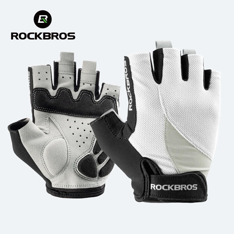 GANTS VÉLO MI-DOIGTS ROCKBROS S030 — GEL AMORTISSANT • RESPIRANTS • UNISEXE — IDÉAL VTT • ROUTE • PRINTEMPS • ÉTÉ