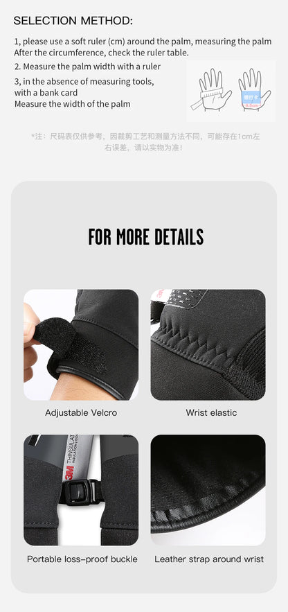 🧤 GANTS CYCLISME HIVER OUTDOOR — ÉCRAN TACTILE • WINDPROOF • WATERPROOF • 3M THINSULATE™