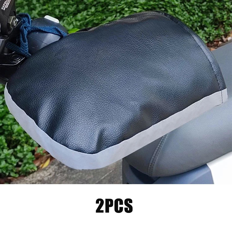 MANCHONS DE GUIDON HIVER CORNING — IMPERMÉABLES • DOUBLURE POLAIRE ÉPAISSE • BANDES RÉFLÉCHISSANTES — IDÉAUX MOTO • SCOOTER • VÉLO ÉLECTRIQUE